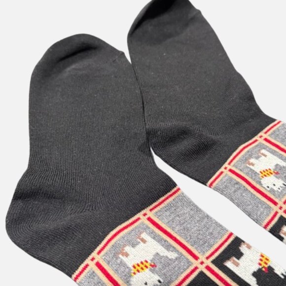 🐾 FUN SCOTTIE DOG PLAID SOCKS | Cozy Novelty Crew Socks Gift Ready! - Picture 4 of 6
